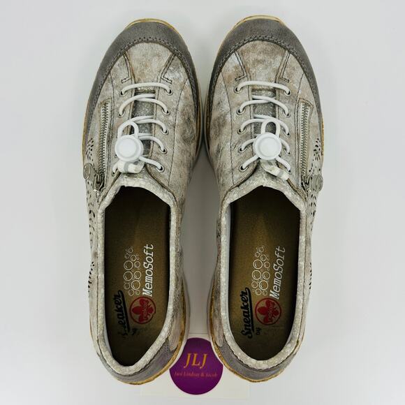 Rieker Women's Nikita N42K6 Gray Slip On Comfort Sneakers Size 42 EU/ 10-10.5 US - Picture 9 of 12